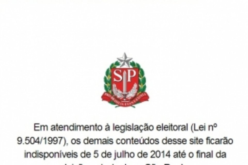Site do Governo de SP deixará de publicar conteúdo