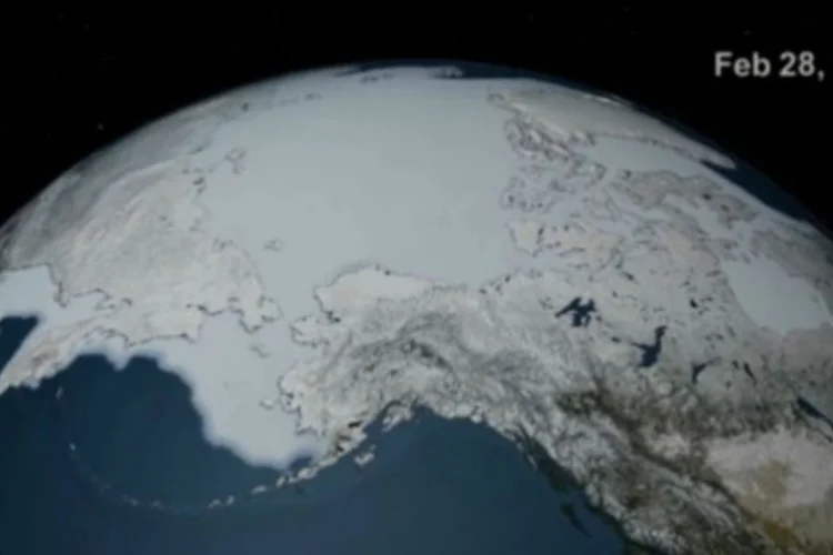 Degelo no Ártico (Reprodução/Nasa)