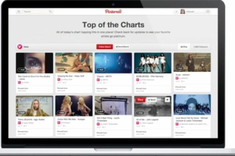 Vevo no Pinterest (Vevo/Reprodução)