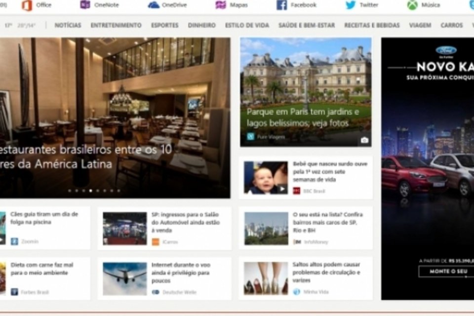 Microsoft renova portal MSN e irá lançar aplicativos para Android e iOS