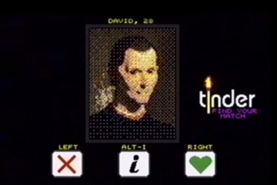 Vídeo recria o aplicativo Tinder como software dos anos 1980