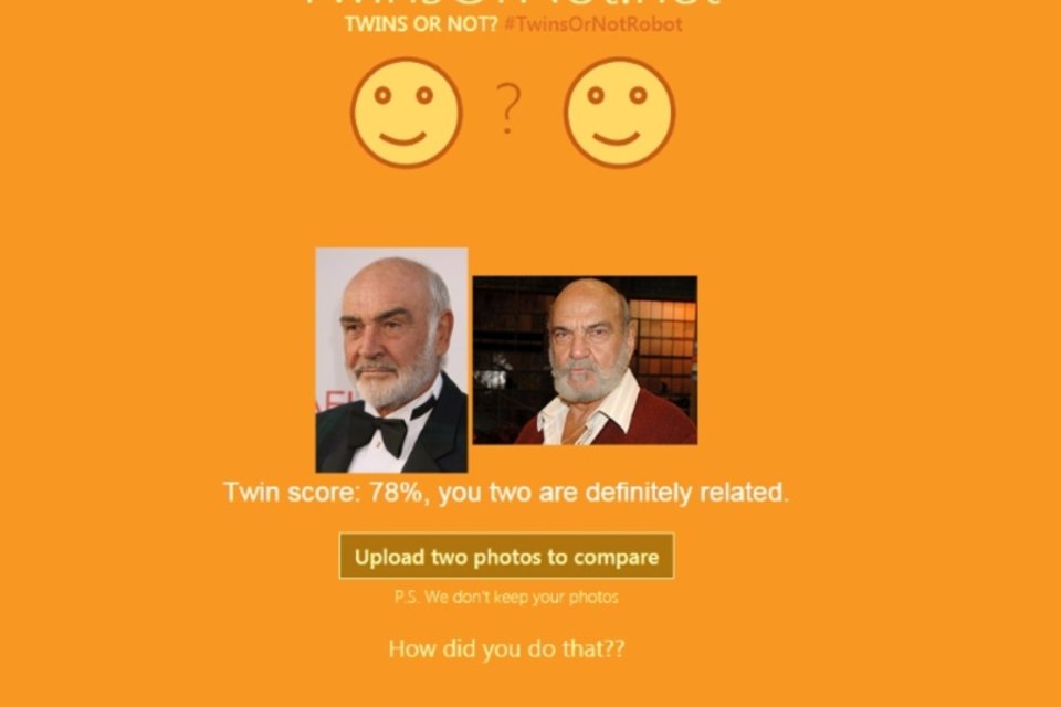 Separados no nascimento? Novo site da Microsoft dá a resposta