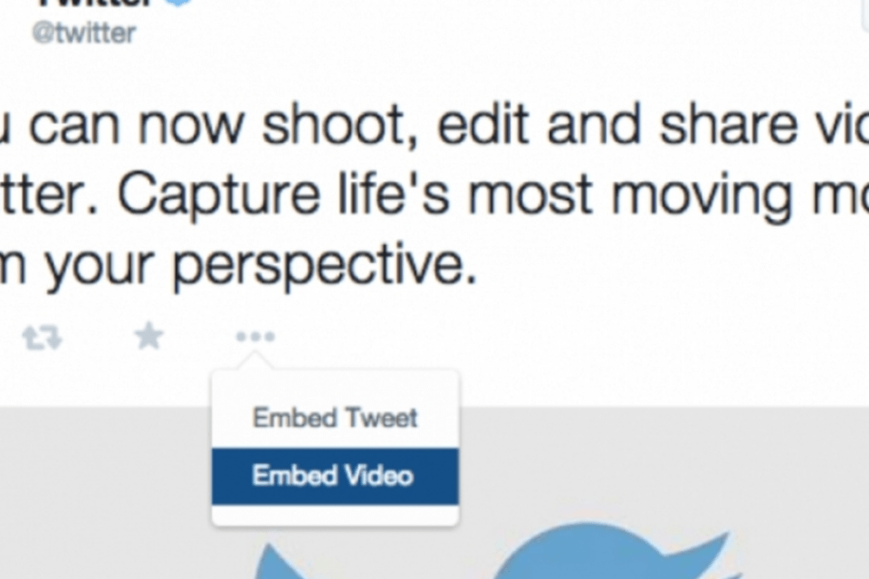 Vídeos do Twitter agora podem ser embedados em outros sites