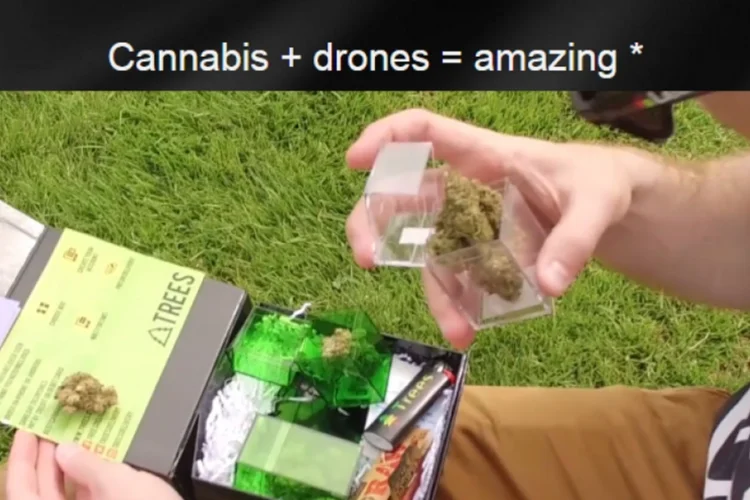 Maconha e drones (Reprodução/YouTube)