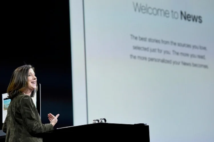 Susan Prescott, vice-presidente de marketing de produto da Apple (David Paul Morris/Bloomberg via Getty Images)