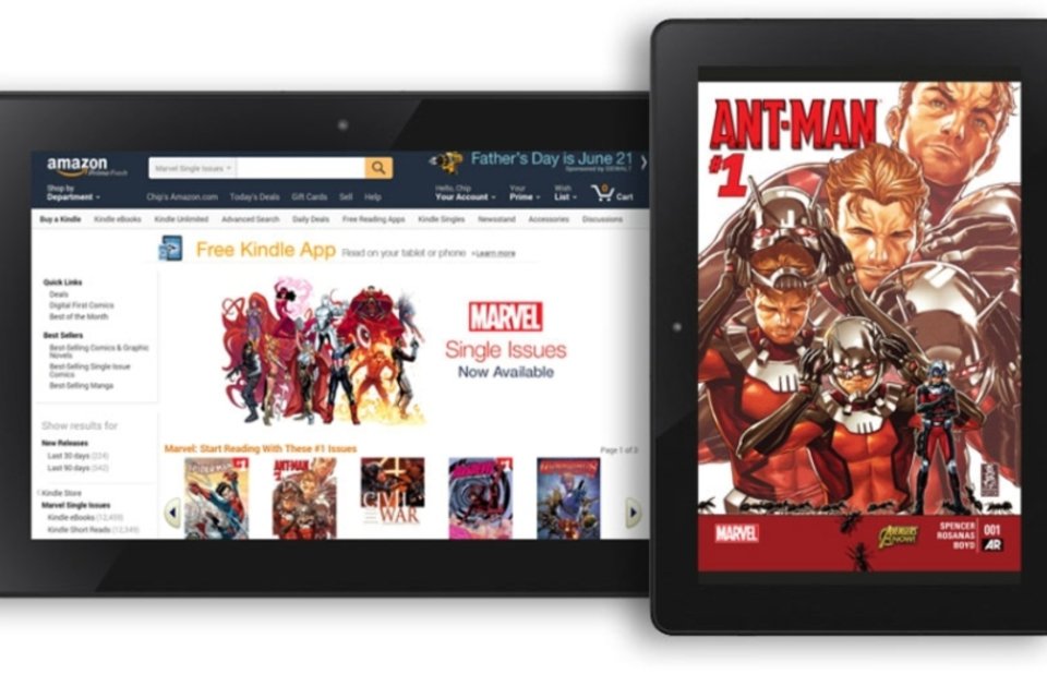 Em parceria com a Marvel, Kindle Store terá 12 mil títulos da editora