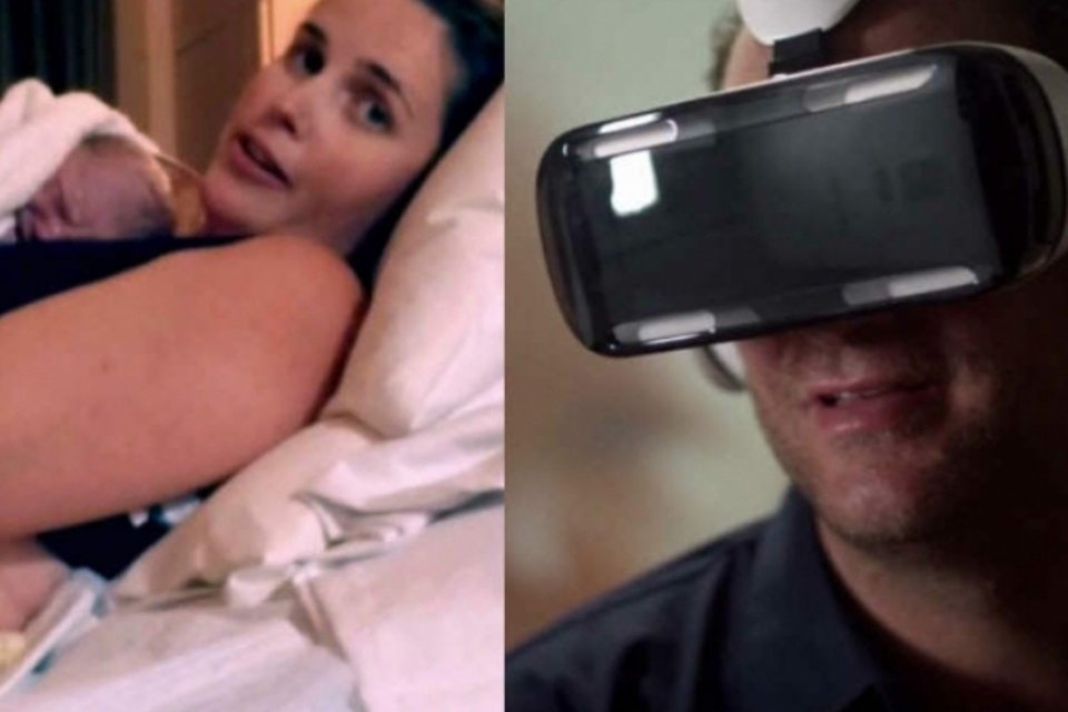 Pela primeira vez na história, pai acompanha parto de filho com óculos de realidade virtual