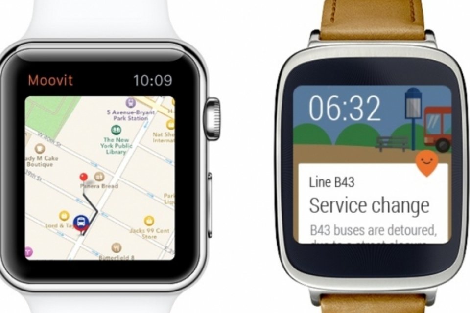 App de transporte público Moovit terá versões para Android Wear e Apple Watch