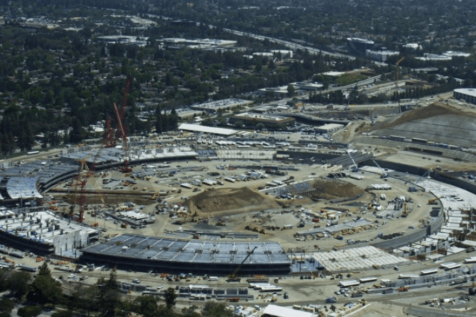 Vídeo em 5K mostra construção da nova sede da Apple na Califórnia