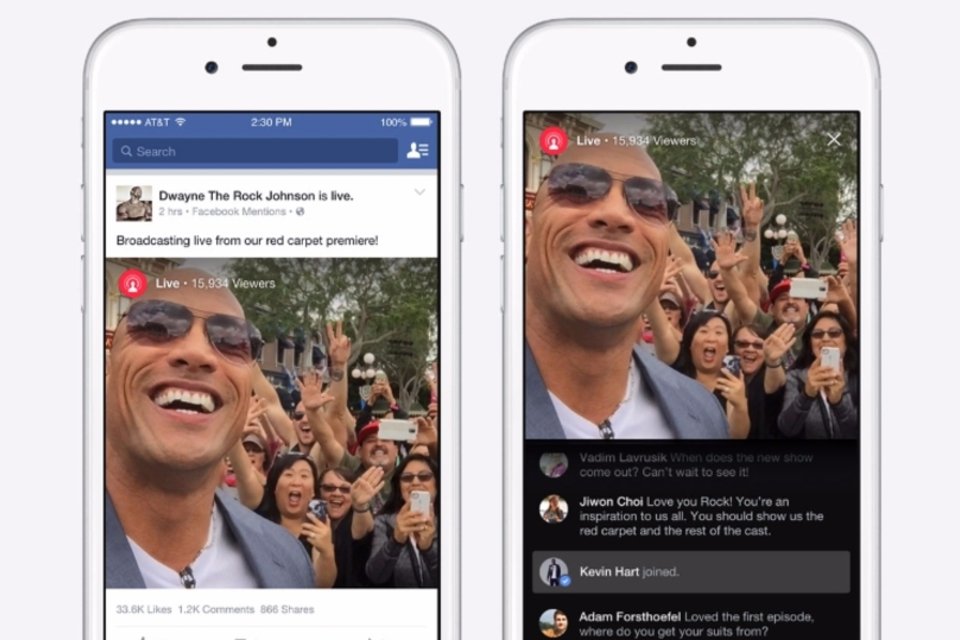 Artistas e atletas agora podem transmitir vídeos ao vivo diretamente pelo Facebook