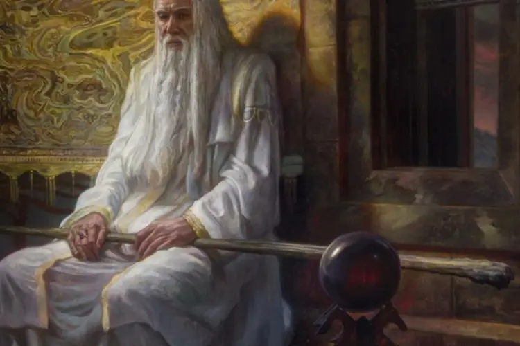 Um desenho de Saruman por Donato Giancola (Donato Giancola)