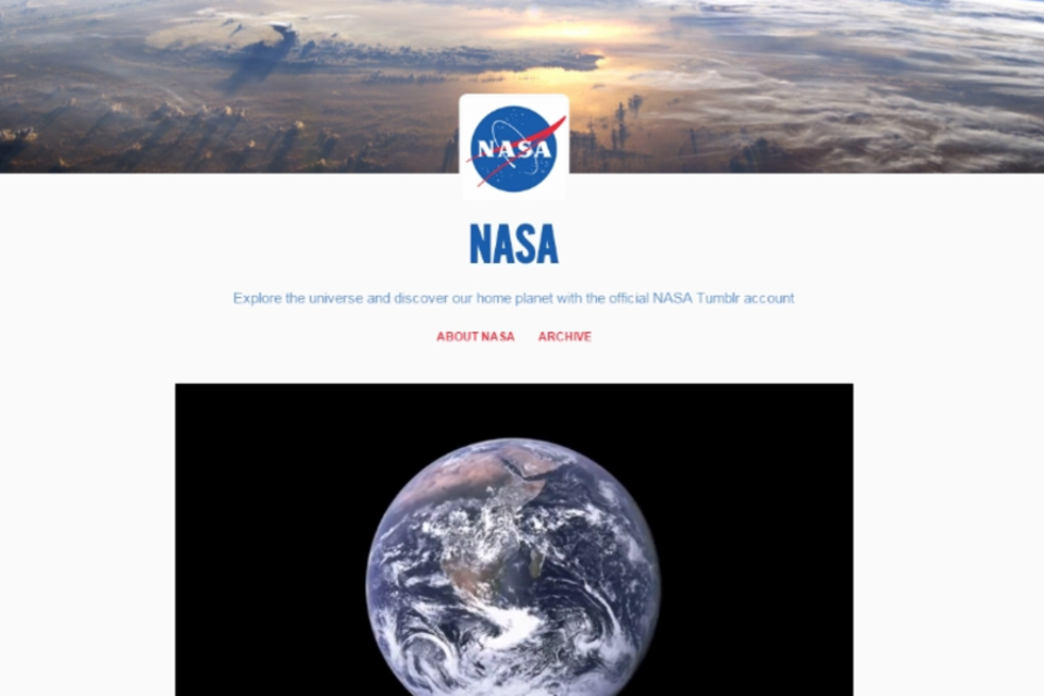 Nasa lança quatro novas contas no Tumblr para compartilhar "dose regular do espaço"