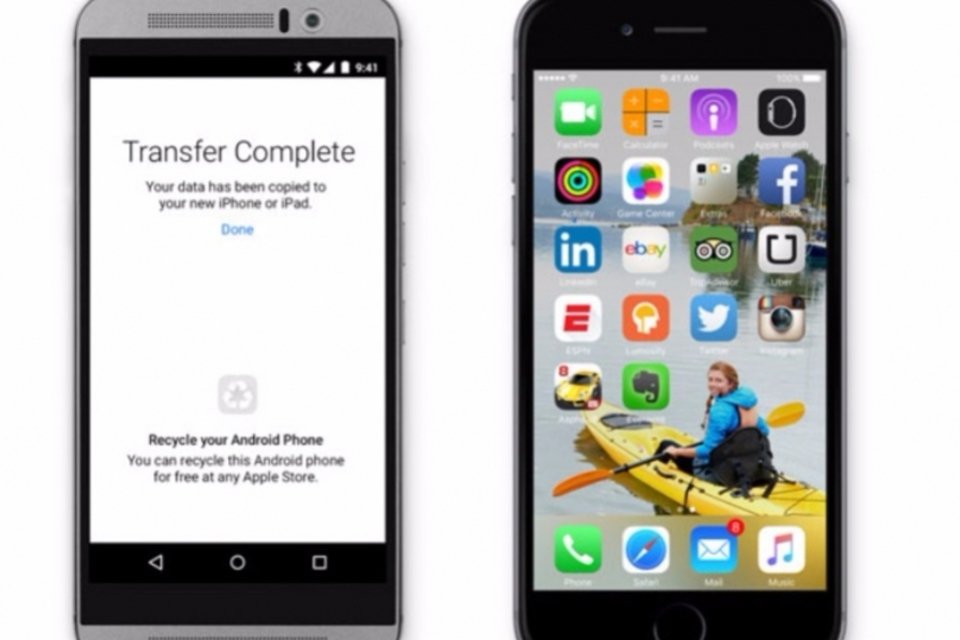 Apple anuncia aplicativo para mover dados de Android para iOS