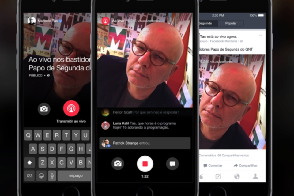 Facebook lança ferramenta de compartilhamento de vídeos ao vivo