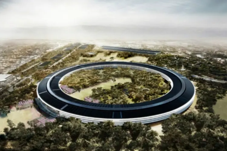 
	O projeto do Campus 2 da Apple: desenho toroidal que lembra um gigantesco disco voador
 (Divulgação/City of Cupertino)