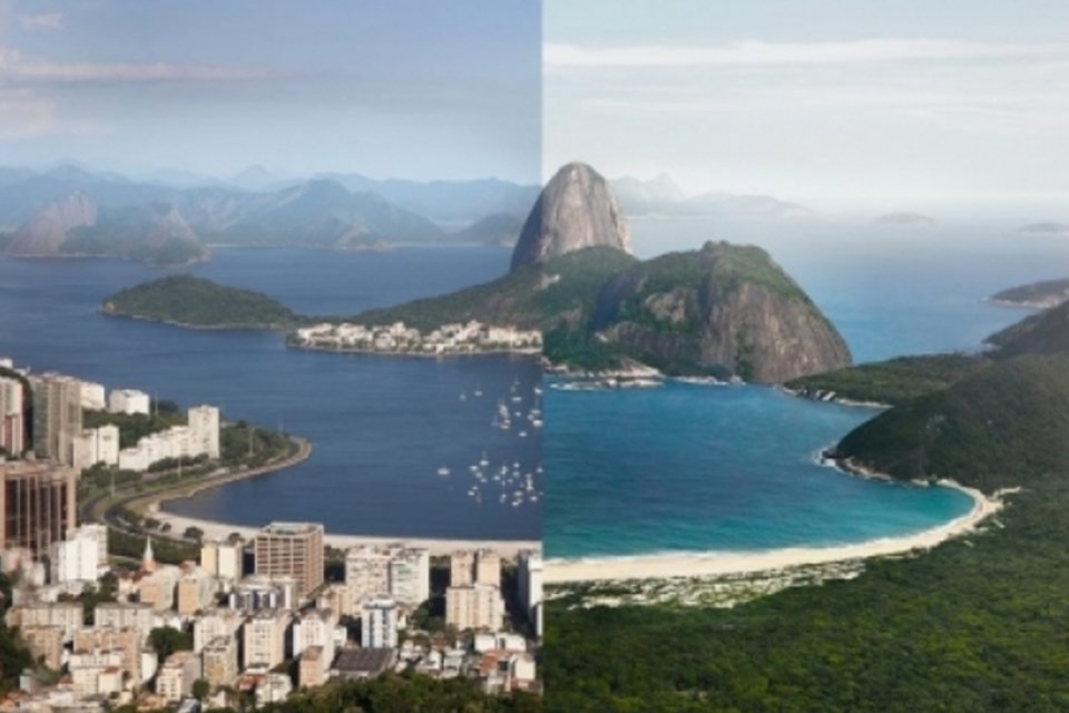 Como seria o Rio de Janeiro sem prédio e construções