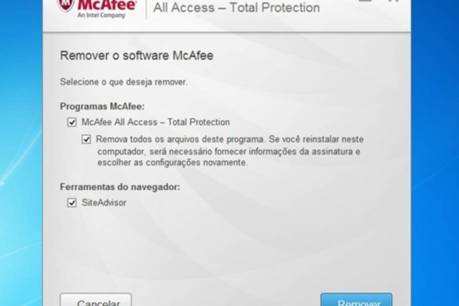 Estou tentando instalar meus serviços de Segurança, mas o McAfee Installer  está solicitando nome de usuário e senha. O que devo digitar? - Dúvidas  Terra