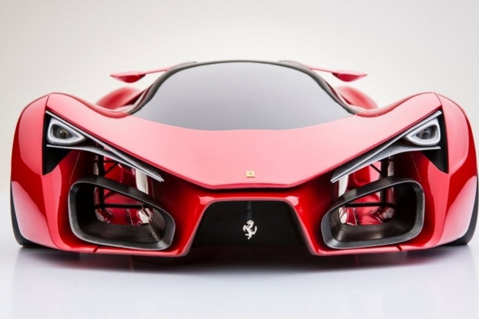 Cinco fotos de uma Ferrari F80 futurista idealizada por um designer