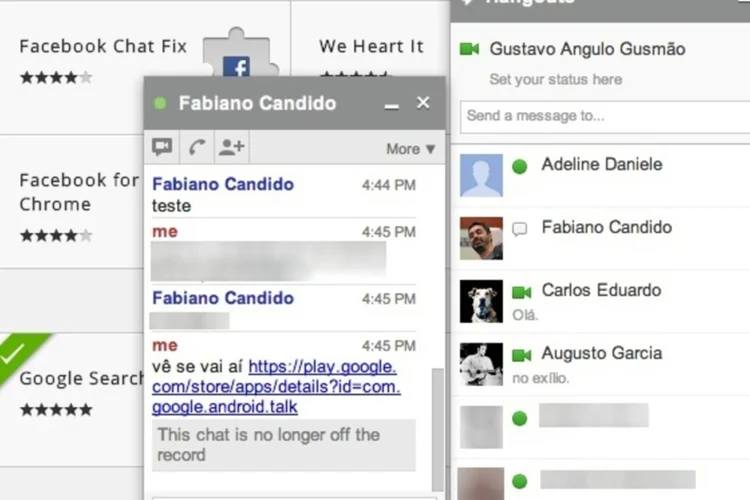 Google Hangouts (Reprodução)