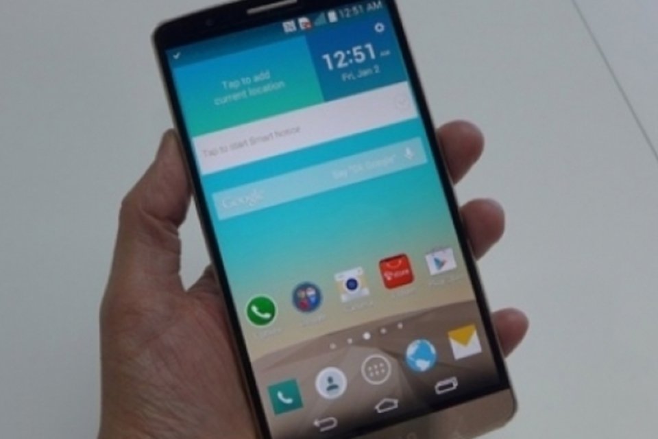 Na mão: Smartphone LG G3