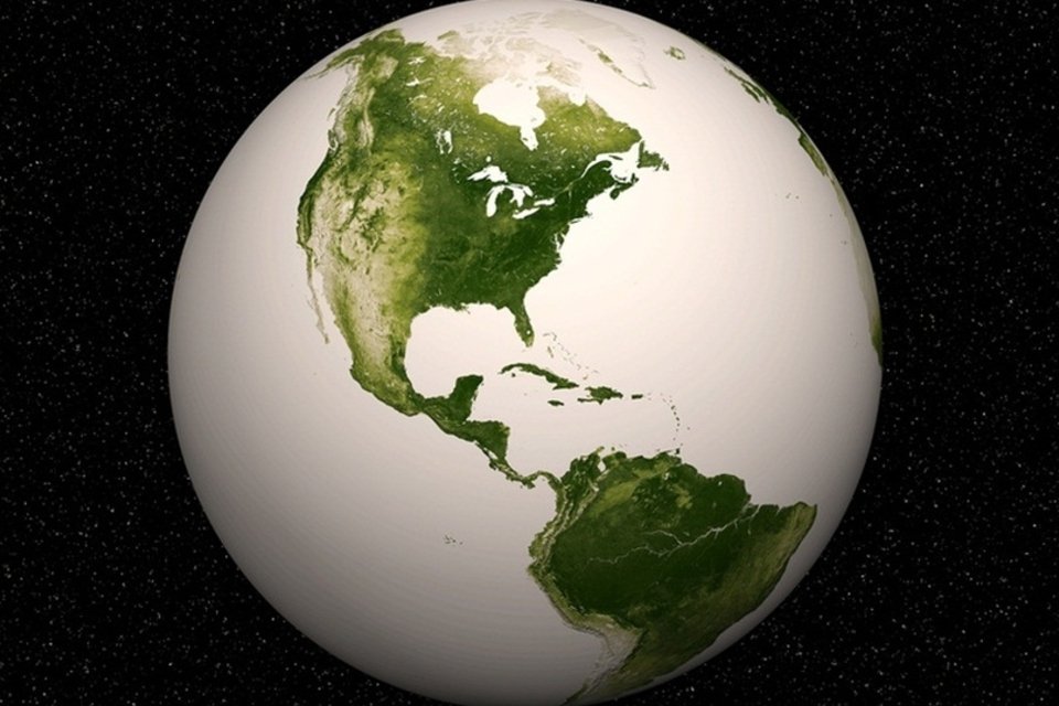 6 imagens da vegetação terrestre vista do espaço
