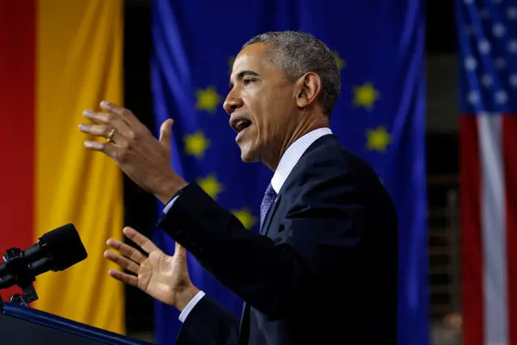 
	Barack Obama: &quot;Vamos manter um di&aacute;logo cont&iacute;nuo com a R&uacute;ssia (...) mas tamb&eacute;m queremos assegurar que estamos prontos e fortes&quot;
 (Reuters/Kevin Lamarque)