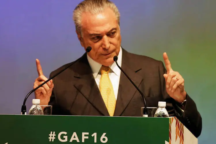 
	Michel Temer: a equipe de Temer esperava a fala da presidente afastada Dilma Rousseff hoje no Senado para avaliar mudan&ccedil;as no conte&uacute;do da mensagem
 (Reuters/Nacho Doce)