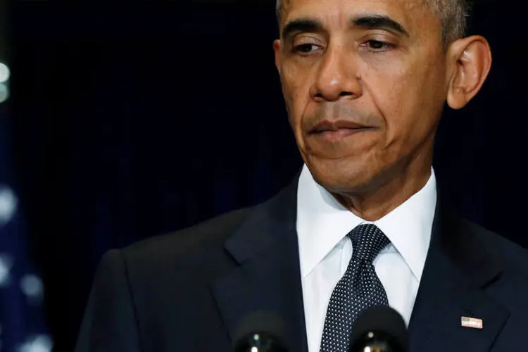 
	Barack Obama: &quot;Este foi um ataque terr&iacute;vel, calculado e desprez&iacute;vel contra agentes de seguran&ccedil;a&quot;
 (Reuters/Jonathan Ernst)