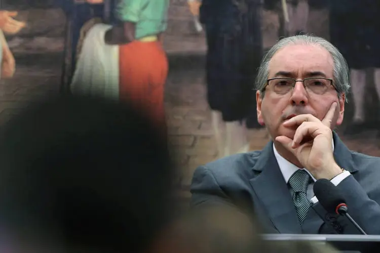 
	Deputado Eduardo Cunha durante sess&atilde;o da CCJ da C&acirc;mara: ele teria sondado uma poss&iacute;vel dela&ccedil;&atilde;o premiada
 (REUTERS/Adriano Machado)