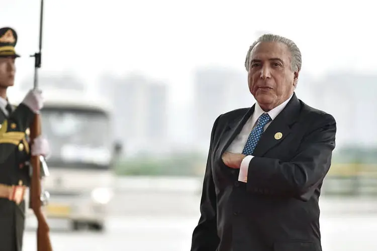 
	Michel Temer: presidente afirmou que o Brasil, que tem 12 milh&otilde;es de desempregados, est&aacute; ajustando economia para criar empregos &quot;de qualidade&quot;
 (REUTERS/Etienne Oliveau)