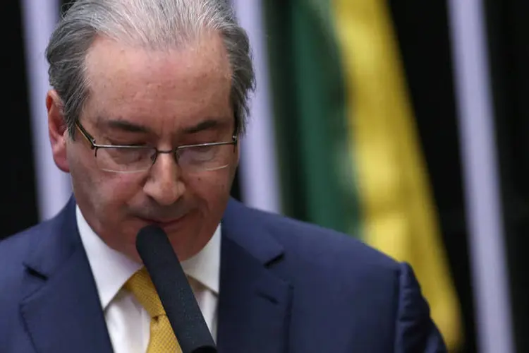 
	Cunha: no material de promo&ccedil;&atilde;o da campanha, a Transpar&ecirc;ncia Internacional indica que Cunha supostamente mentiu ao Congresso e perdeu o mandato
 (REUTERS/Adriano Machado)