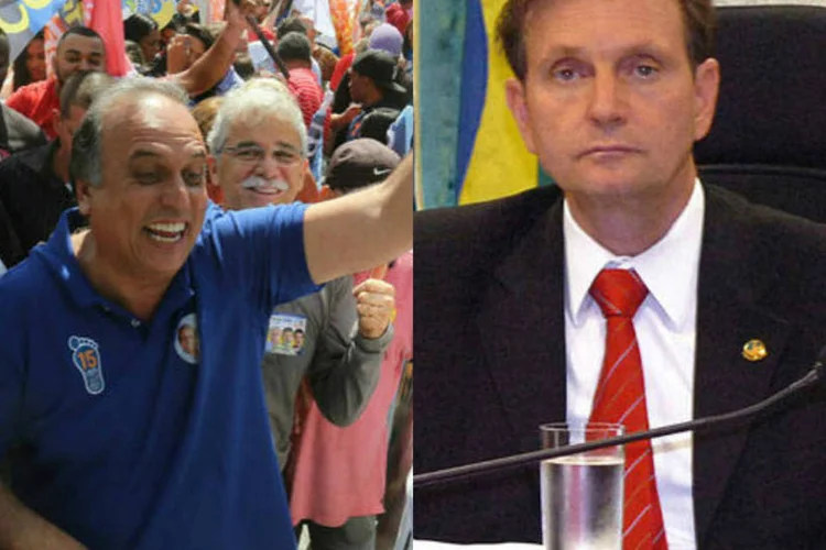 Rio de Janeiro: Luiz Fernando Pezão (PMDB), à esquerda, e Anthony Garotinho (PR) (Fernando Maia Pezão 15/Agência Brasil/José Cruz/Montagem Exame.com)