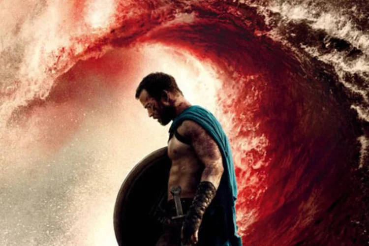 
	Cartaz do filme &quot;300: A Ascens&atilde;o do Imp&eacute;rio&quot;: filme j&aacute; arrecadou US$ 45 milh&otilde;es na Am&eacute;rica do Norte
 (Divulgação / Warner Bros.)