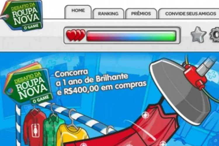 O jogador tem de encontrar a roupa “limpa como nova” no meio de uma arara de roupas. A dificuldade vai aumentando conforme os níveis vão sendo superados (Reprodução)