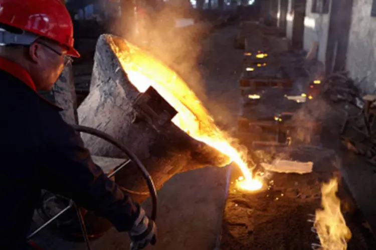 Siderúrgica na China: indústria siderúrgica chinesa é a maior do mundo, com uma capacidade de produzir até 1,2 bilhão de toneladas por ano (Getty Images/Getty Images)
