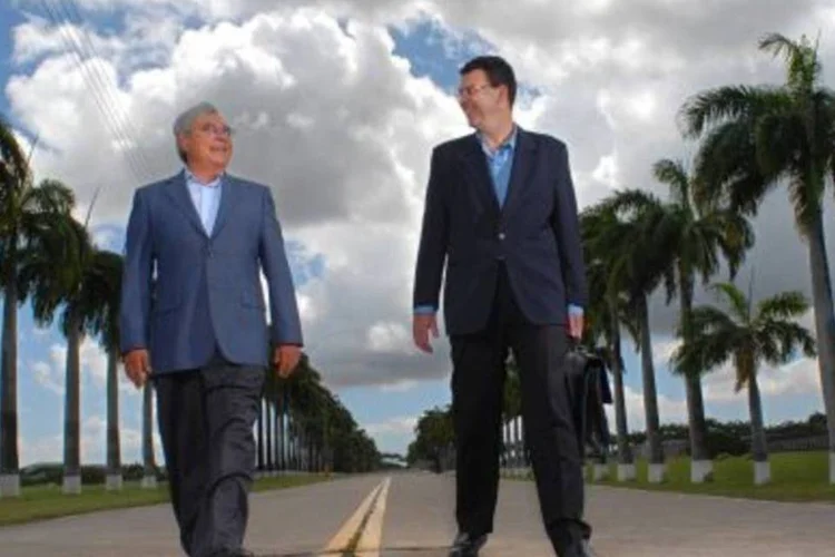 Francisco Ivens Dias Branco, à esquerda, presidente do conselho de administração da M. Dias Branco, e Geraldo Luciano Mattos Júnior, diretor financeiro  (.)