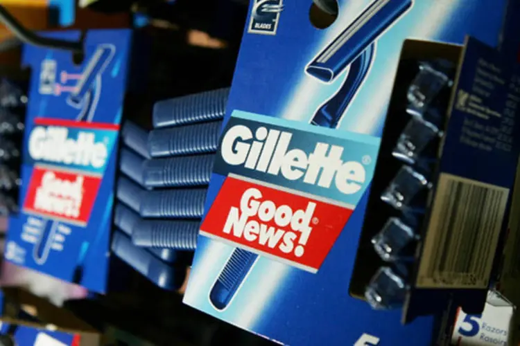 
	L&acirc;minas de barbear da Gillette, uma das marcas da Procter &amp; Gamble (P&amp;G) em um supermercado de S&atilde;o Francisco, Estados Unidos
 (Justin Sullivan/Getty Images)