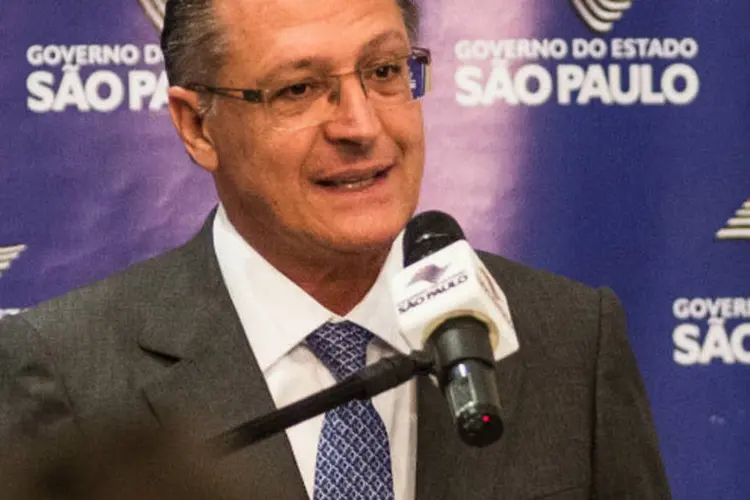 
	&quot;O governo federal disse que precisam de um plano nacional antes de realizar licita&ccedil;&otilde;es&quot;, disse Alckmin
 (Mauricio Rummens/Governo de São Paulo)