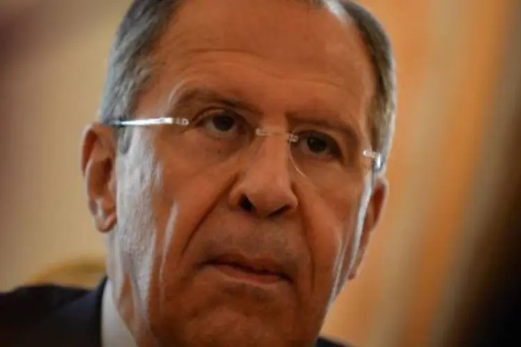 
	O chanceler russo, Serguei Lavrov: ele acusou a R&uacute;ssia de violar acordo assinado recentemente em Genebra
 (AFP)