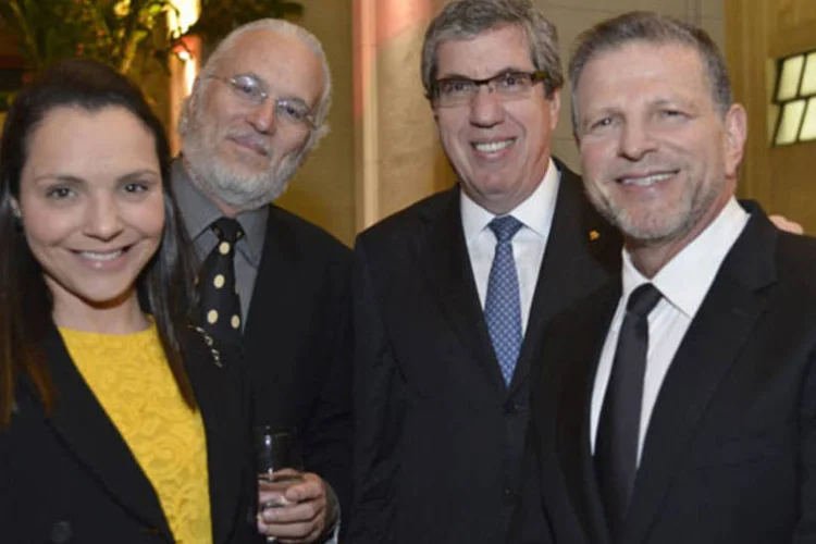 Patrícia Birman, o professor José Ernesto Bologna; Fábio Barbosa, presidente da Abril S.A; Anderson Birman, fundador da Arezzo (Flávio Santana/Biofoto)