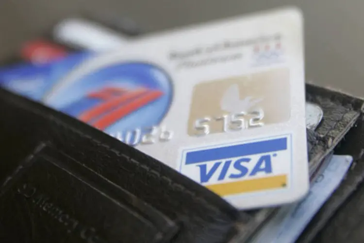 
	Cart&atilde;o de Cr&eacute;dito da Visa: a&ccedil;&otilde;es da Visa subiam 4,4%, a US$ 258,95
 (David Paul Morris/Getty Images)
