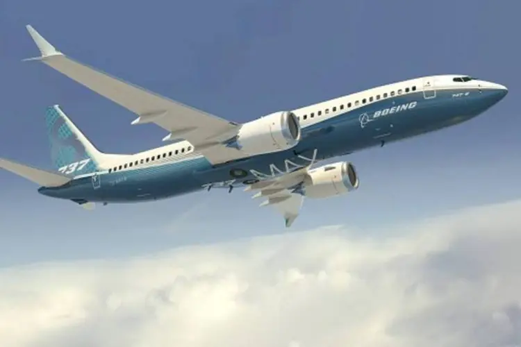 
	Novo avi&atilde;o 737 Max, da Boeing: vers&atilde;o &eacute; atualiza&ccedil;&atilde;o do modelo mais vendido da Boeing
 (Boeing/Divulgação)