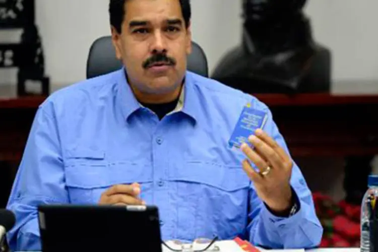 
	Nicolas Maduro: o presidente destacou que seu objetivo &eacute; proteger a classe m&eacute;dia venezuelana
 (Juan Barreto/AFP)