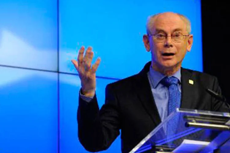
	O presidente do Conselho Europeu, Herman Van Rompuy: &quot;temos que tentar manter a lideran&ccedil;a na ind&uacute;stria da defesa&quot;, assinalou
 (JOHN THYS/AFP)
