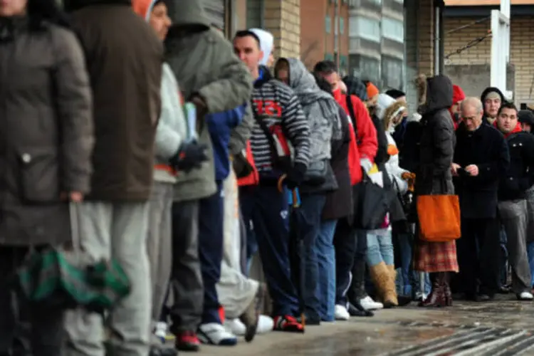 
	Desempregados na Espanha: prefeito costuma realizar atividades para destacar situa&ccedil;&atilde;o dos desempregados - como o saque de supermercados em 2012 para distribuir alimentos aos pobres
 (Jasper Juinen/Getty Images)