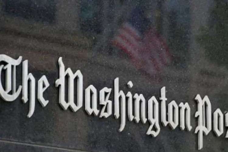 
	Logo do The Washington Post: o edif&iacute;cio fica nos arredores da Casa Branca na capital americana
 (Saul Loeb/AFP)