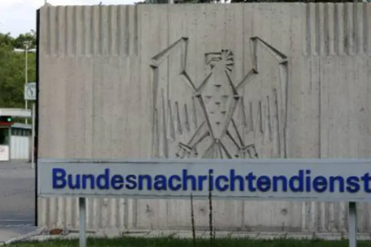 A entrada serviço de inteligência externa da Alemanha (BND), em Pullach, no sul do país, em 12 de agosto de 2013 (Stephan Jansen/AFP)