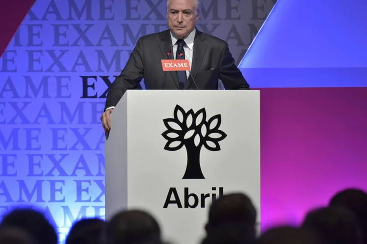 Michel Temer, vice-presidente da República, durante EXAME Fórum em São Paulo - 31/08 (EXAME.com)