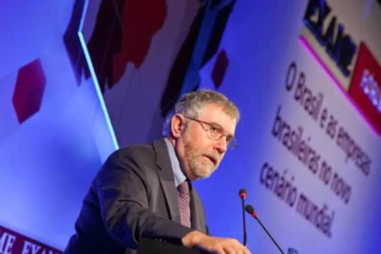 
	Paul Krugman no Exame F&oacute;rum 2012: economista apoia investimento em infraestrutura
 (Marcelo Spatafora/Exame)