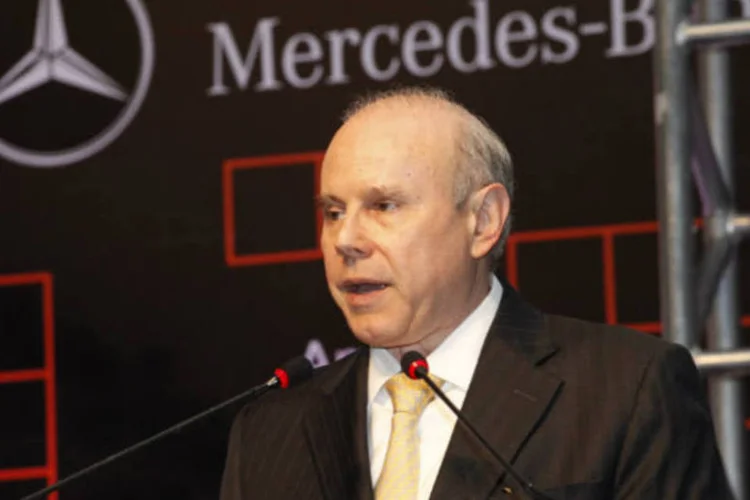 O ministro da Fazenda, Guido Mantega, durante palestra no EXAME Fórum (Marcelo Spatafora)